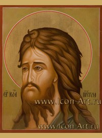 Рукописная Икона Святого Иоанна Предтечи 10,5*13см
