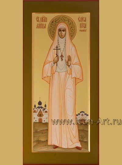 Рукописная мерная икона святой Елисаветы Алапаевской