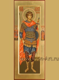 Рукописная мерная икона святого Георгия Победоносца