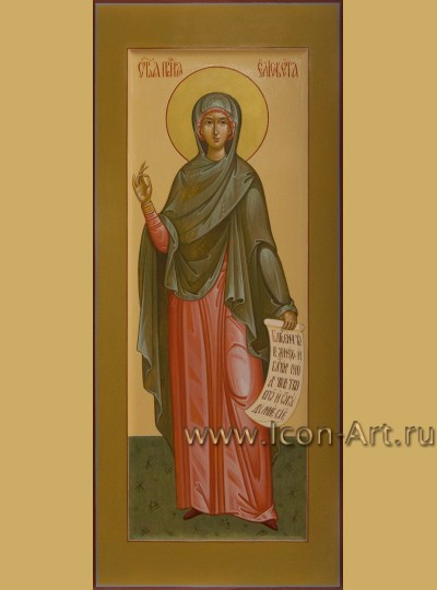Рукописная мерная икона святого праведной Елисаветы